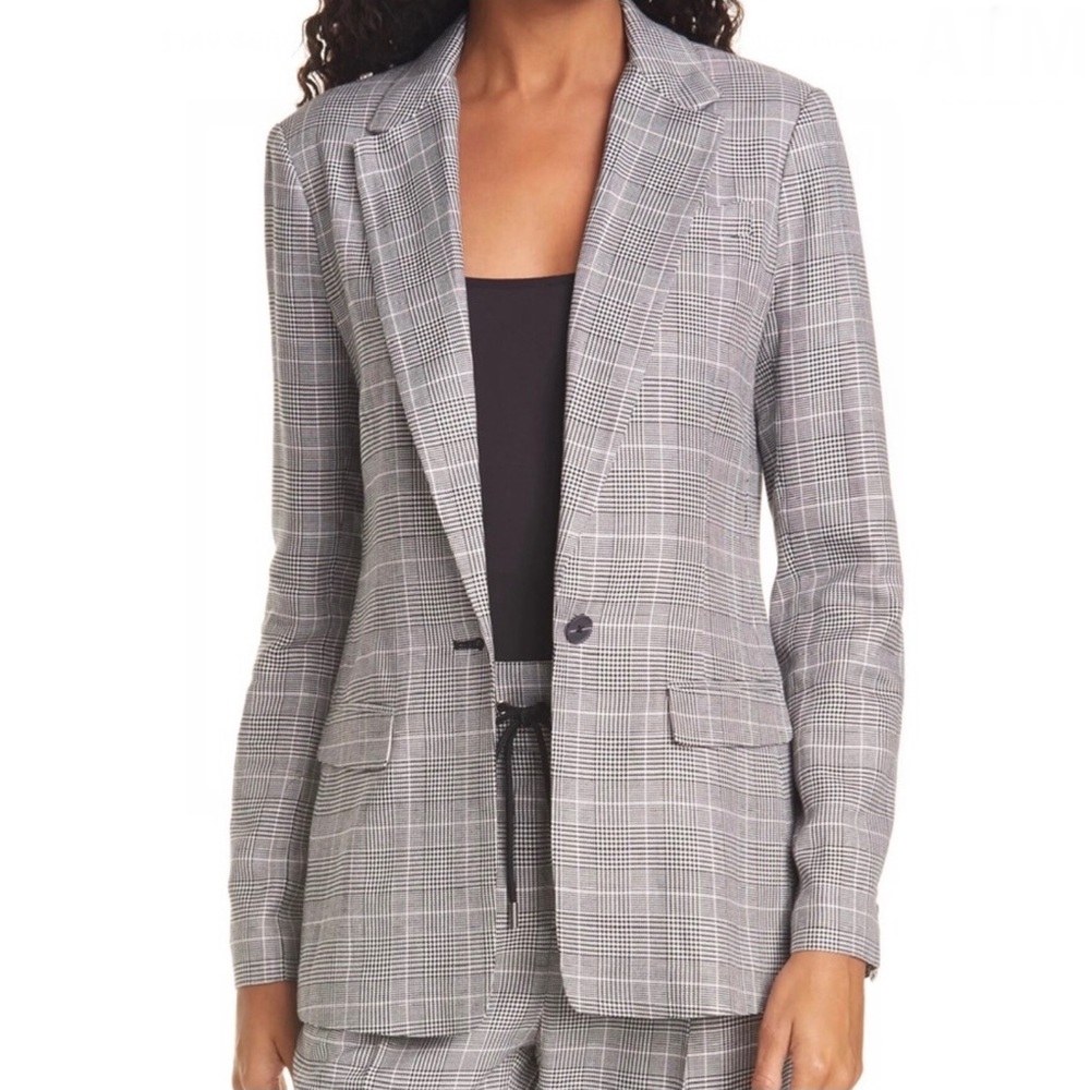 NEW ATM ANTHONY THOMAS MELILLO HOUNDSTOOTH PLAID BLAZER